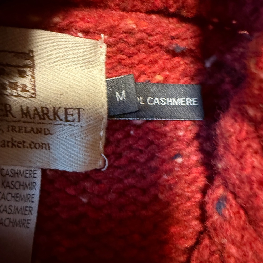 Aran Sweater Market Ireland Cable Knit Wool Cashmere Sweater M - Picture 4 of 10